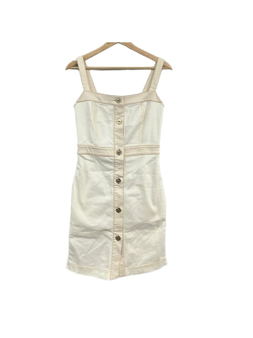 Chanel Dress M Ivory Cami Knee-length